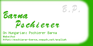 barna pschierer business card